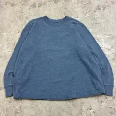 は*る様 EddieBauer サーマル ワッフルロンT XL ライトブルー 無のサムネイル