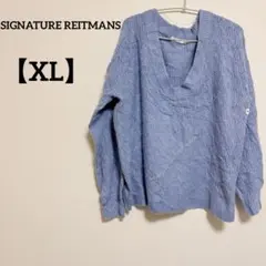 SIGNATURE REITMANS 【XL】ニットセーター セーター ブルー