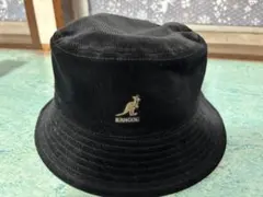 KANGOL ブラック コーデュロイバケットハット　M