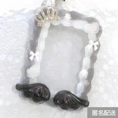 ホイップデコ B8 硬質トレカケース 羽 ブラック(黒)グレー001