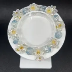 no.61 アクリルフラワー　ブレスレット　ハンドメイドブレスレット