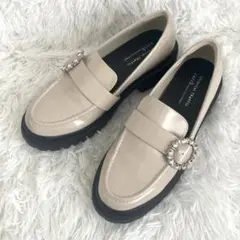 【未使用級】ORiental TRaffic厚底ビジューローファー23.5cm