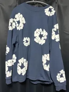 sacai サカイ ニット セーター 花柄 フローラル ベージュ ブルー 3