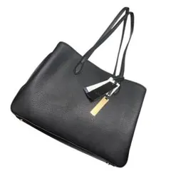 シンプル ビジネスバッグ ブラック A4収納可 軽量 通勤 通学 レディース