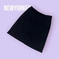 NEWYORKER ネイビー タイトスカート サイズ15 膝丈S-1380