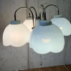 ① 丸善電機 ラッキー 花モチーフ 4灯シャンデリア 白熱灯器具 テーブルライト ②丸善電機 ラッキー 花モチーフ 4灯シャンデリア 白熱灯器具