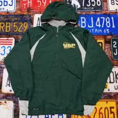 ぞ*ん様 HOLLOWAY ナイロンジャケット ハーフジップ フード付 M 古着