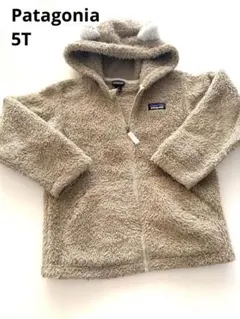 patagonia ボア パーカー 耳付きフーディ ベージュ　　　　5T(5歳)