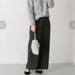 配色ドットワイドワイドパンツ　アーバンリサーチROSSO 未使用