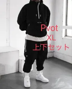 Pvot premium nylon jacket pants Black XL