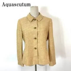 アクアスキュータム 長袖ジャケット イエローブラウン リネン 11 B1583