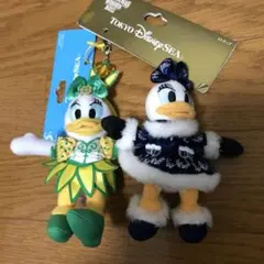 ディズニーランド　ディズニーシー　デイジー　ぬいぐるみ　ストラップ　クリスマス