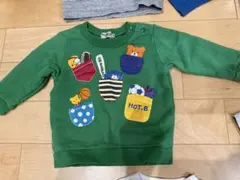 ミキハウス　mikihouse トレーナー　キッズ　80 グリーン