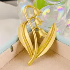 スズラン　ブローチ　花　上品　高見え　清楚　かわいい　おしゃれ　プレゼント　北欧
