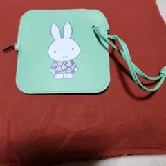 ミッフィー。イラスト コインケース ミントグリーン