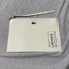 LACOSTE ラコステ ポーチ ホワイト ストラップ付き