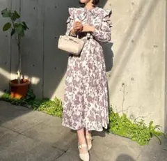 AnMILLE オープンショルダーフラワーOP