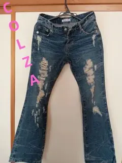 COLZA ダメージデニム ジーンズ 　サイズ→Lのサムネイル