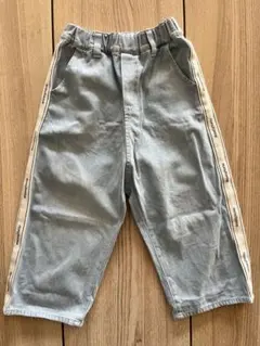 nunuforme ワイドデニムパンツ 125cm ライトブルーデニム