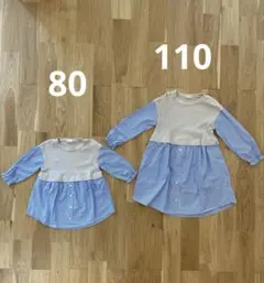 RIO ストライプワンピース　姉妹お揃い　110 80のサムネイル