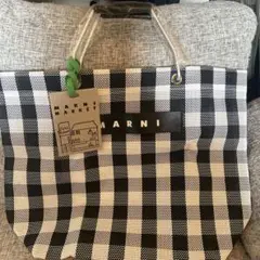 MARNI MARKET チェック柄トートバッグ