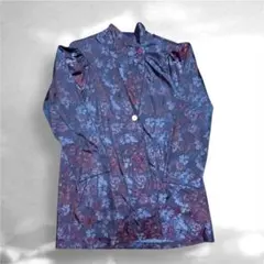 Japan Vintage Noir Floral Couture Coat