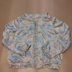 【メゾピアノ 】花柄フード付き薄手ジャケット