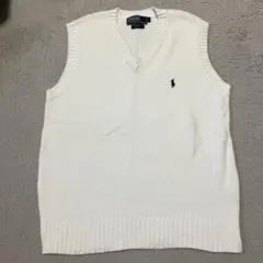 Polo Ralph Lauren ニットベスト 白 L