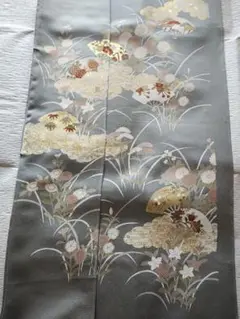 反物　未仕立て　グレー 花柄 訪問着
