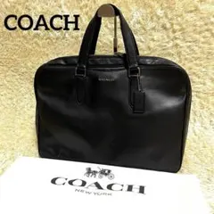 COACH 23808 ブラックブリーフケース ビジネスバッグ ナイロン 本革