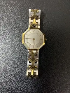 ✨新品電池・稼働✨サンローラン 腕時計 クォーツ オクタゴン コンビ