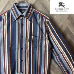 【美品】バーバリー　メンズ2 BLACK LABEL シャツ