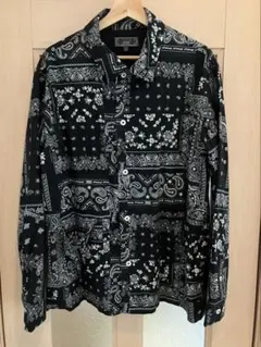 KITH バンダナ柄 長袖シャツ 黒のサムネイル