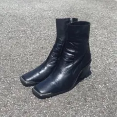 vintage metal square toe heel bootsのサムネイル