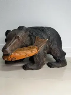 木彫り熊 清峰 大型 工芸品 Handmade wooden Bear 木彫り熊 清峰 大型 工芸品 Handmade wooden Bear - メルカリ