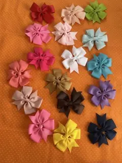 カラフルリボンヘアピンセット