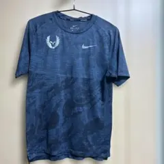 Nike DRI-FIT ダークブルー迷彩柄 Tシャツ S
