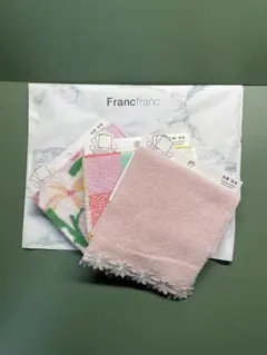 Francfranc タオルハンカチ 3枚セット