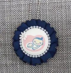 【再販】マタニティロゼット　マタニティマーク　ネイビー　ハンドメイド