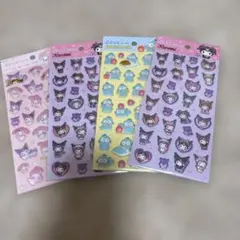 ぷくっとシール　4枚セット　サンリオ