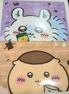 LOTTE×ちいかわ　A5サイズマルチケース　くりまんじゅう＆モモンガ