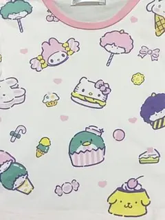 サンリオ　キャラクタースイーツプリントカラーシャツ　サクラカラー　SANRIO