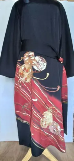 訳あり　特価　留め袖リメイク　ワンピース　正絹　115/3L