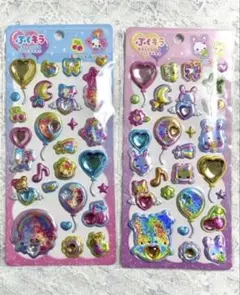 m*様 ふわふわらびちゃん まじかるみゅーちゃん　ぷくキラシール　シール　平成フ