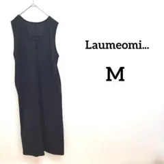 美品✨Laumeomi...しまむら Vネックジャンパースカート 黒 冬素材 M