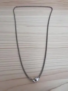 シルバー ステンレススチール ロープチェーンネックレス