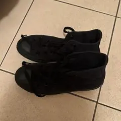 CONVERSE ブラック ハイカットスニーカー JPN 22.0