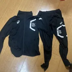 ASICS ブラック ジャージ上下セット