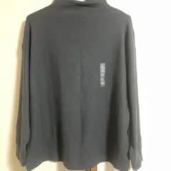UNIQLO ブラック 長袖 ソフトニットフリースモックネックT XL