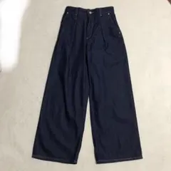GU タックワイドパンツ デニムパンツ L 221-349512